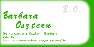 barbara osztern business card